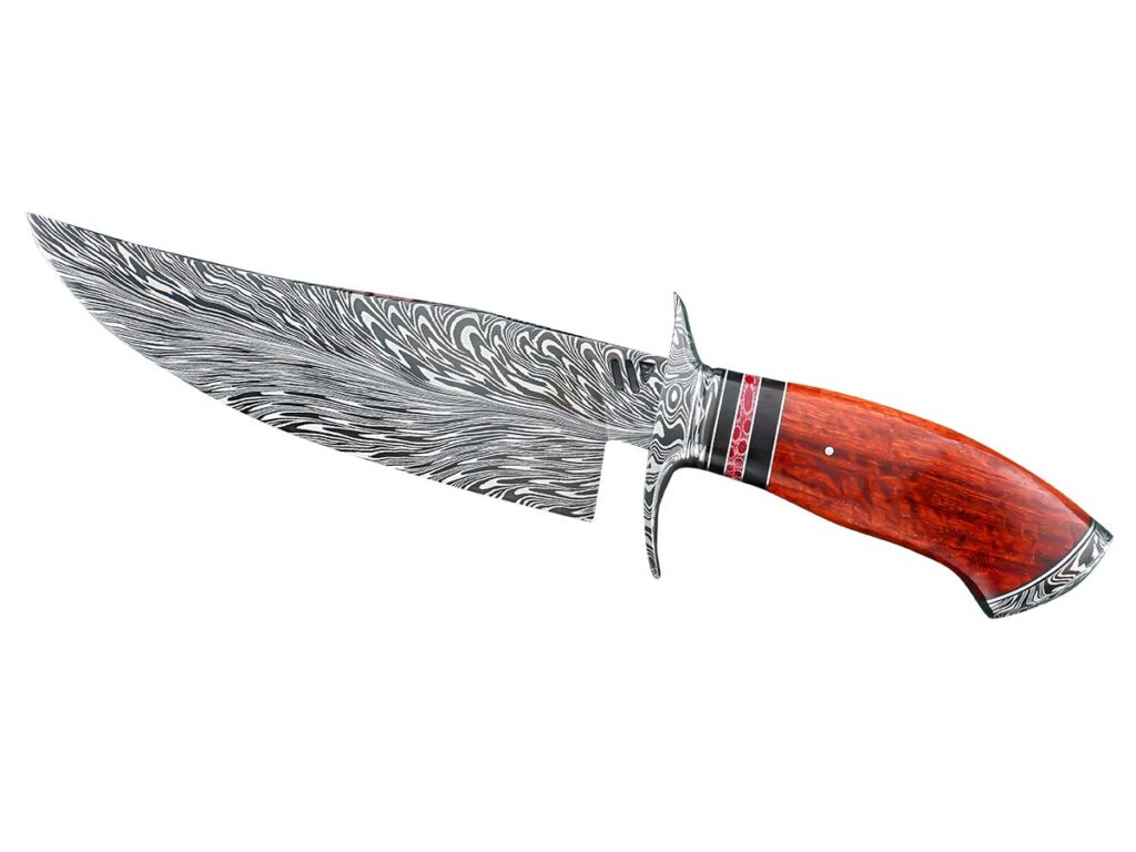 Rob Wayman Knives Feather Damascus Fighter