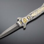 Pattern Joe Kious Designed Jerry Rados Turkish Twist Damascus Blade_Wall Street Knife