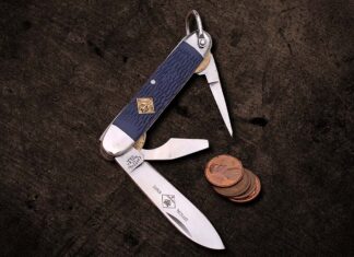 It was a cutlery custom for someone who received a knife as a gift—such as this 2007 official Cub Scout knife by Colonial—to give the presenter a penny in return.