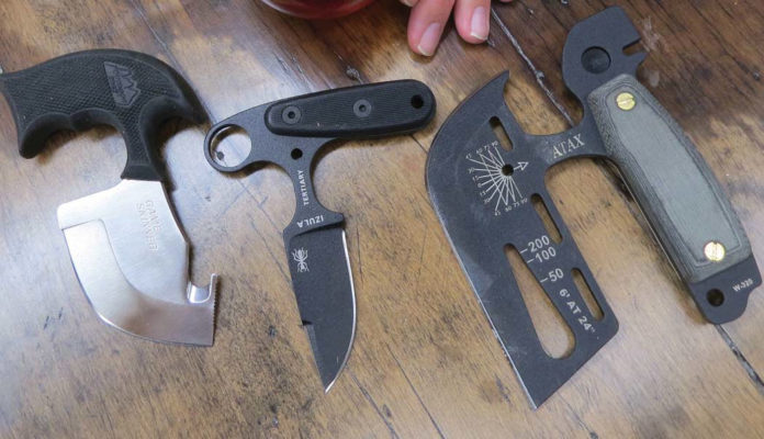 Pistol grip knife handles