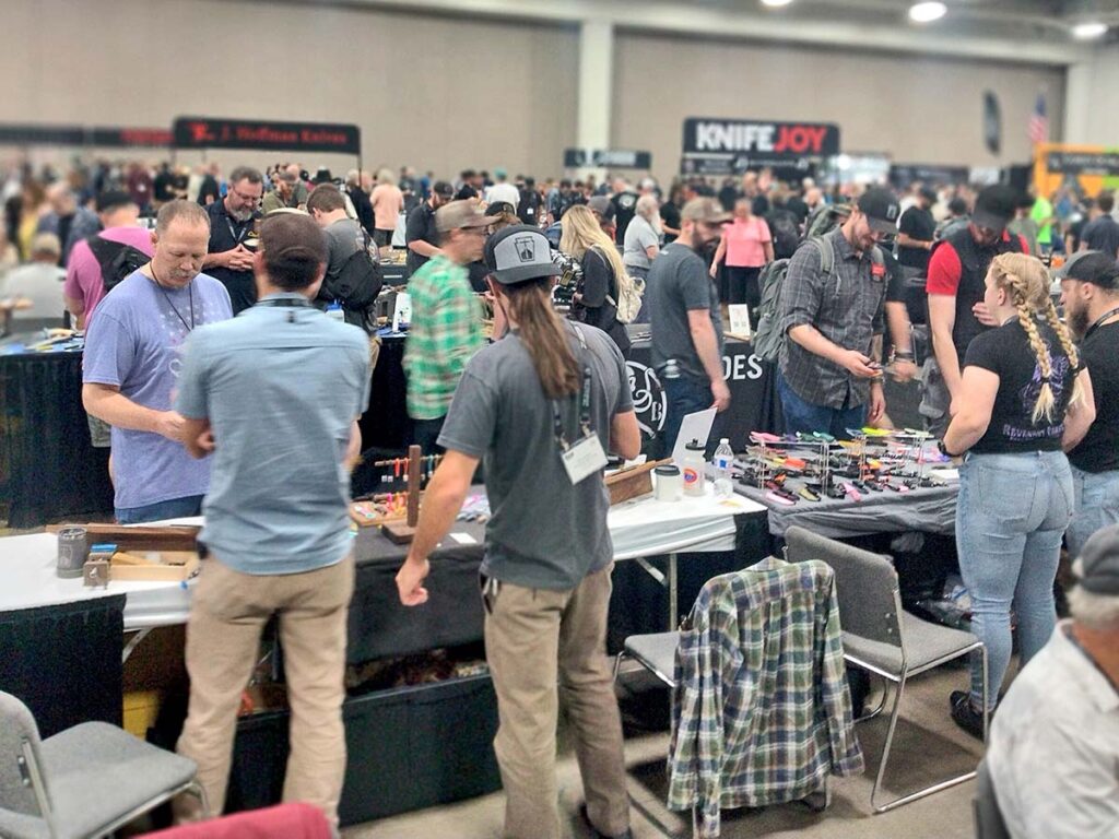 Shows are crucial to a knifemaker’s success but involve an investment of money. Table fees can easily be over a thousand dollars each. Add another table as the author often does for his huge pieces and things get expensive quick. Add a plane ticket to that, the cost of the hotel and food, and you’re close to $5,000 per show.