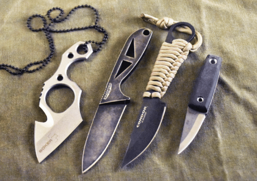 4 NECK KNIVES FOR YOUR EDC
