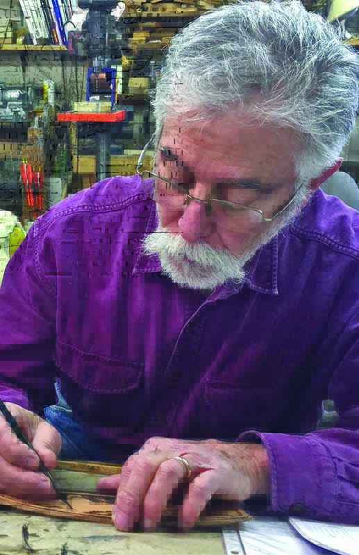  Ultimately, Chris Kravitt—here working on a sheath in his shop—stands by the individual perspective. “First and foremost,” he begins, “it’s a matter of the configuration of the knife, and then if more than one style will work it becomes a matter of personal preference.”