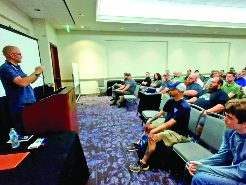 Jens Anso conducts his BLADE University class.