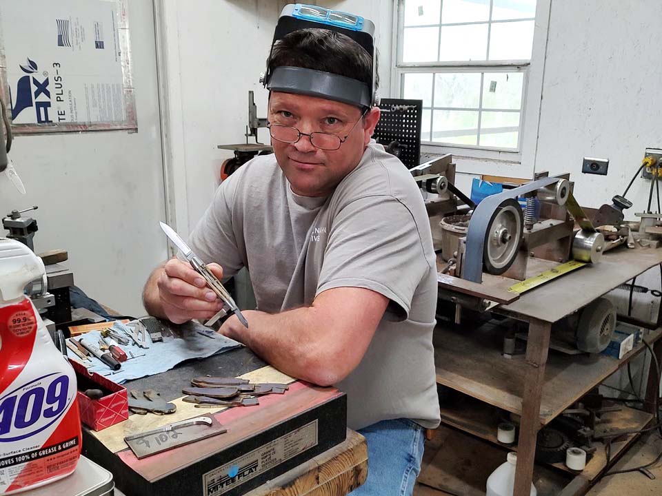 Ted friesenhahn in his shop.