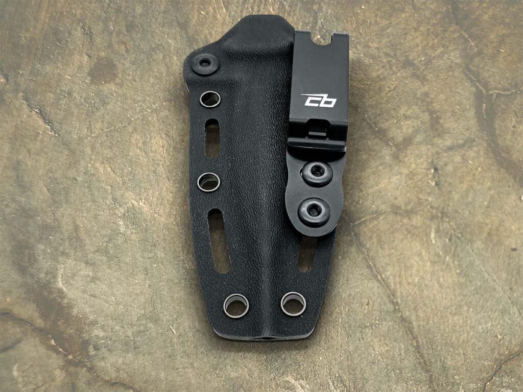  The Contingency comes with a Kydex sheath with a clip that make inside and outside the waistband carry simple and convenient.
