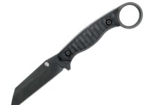 Brutish and sharp, the 4.09-inch blade SK-4 Sentinel was designed with input from the ex-SpecOps operatives. It certainly has a cloak-and-dagger look. (Elwood Shelton image)
