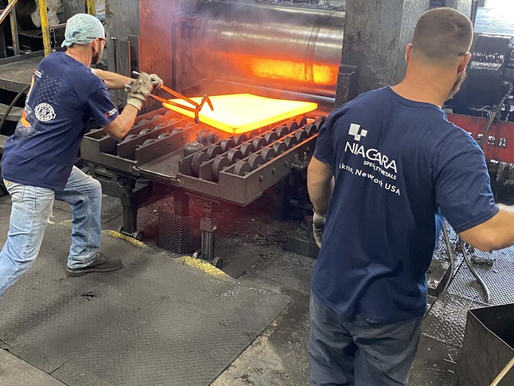 Niagara is both a manufacturer and distributor, not only of knife steel but also steel for the aerospace and other industries. It is employee owned and employs 41. (NSM image)