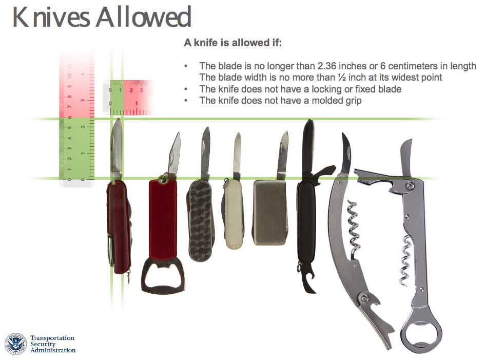 TSA Knives Allowed