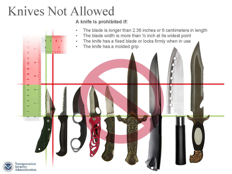 Small knives will not be allowed on planes after all.