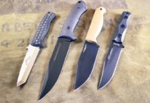 Four tactical knives