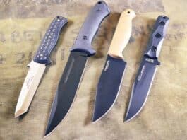Four tactical knives