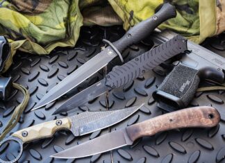 Military Knives: Veteran-Designed & Military-Inspired Steel Veteran designed or manufactured knives (from top) Spartan Blades Harsey Dagger, CRKT Xolotl Auto, Stroup Knives HM1 and Winkler Knives Operator.