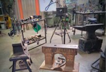 Jerry Fisk doesn’t simply see his shop has a place to create, but an arena where he leaves his mark on the world. As the columnist puts it, the master smith believes every hammer blow is a permanent record of the maker's skill and life. (Images courtesy of Jerry Fisk)