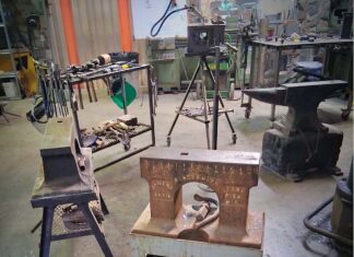 Jerry Fisk doesn’t simply see his shop has a place to create, but an arena where he leaves his mark on the world. As the columnist puts it, the master smith believes every hammer blow is a permanent record of the maker's skill and life. (Images courtesy of Jerry Fisk)