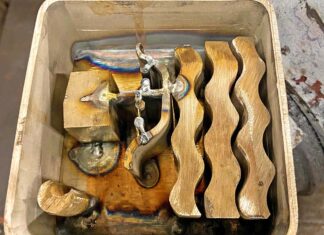 Secrets Of The Shop: Steve Schwarzer & Bob Terzuola Steve Schwarzer and Daryl Meier pioneered the sintering process of canister welding damascus. Aside from being effective, it is also affordable. (Steve Schwarzer image)