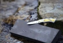 Arkansas stones or novaculite hail from the Ouachita Mountains and are consider among the best natural knife sharpening mediums available. While synthetic sharpening materials have taken its share of the market, time-tested natural stones still hold a place in a knife sharpener’s toolbox. (Image courtesy of Chris Stillian)