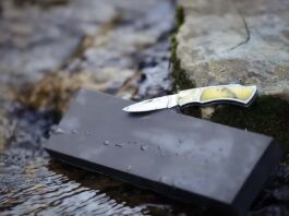 Arkansas stones or novaculite hail from the Ouachita Mountains and are consider among the best natural knife sharpening mediums available. While synthetic sharpening materials have taken its share of the market, time-tested natural stones still hold a place in a knife sharpener’s toolbox. (Image courtesy of Chris Stillian)