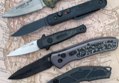From top: Diamondblade Knives Patriot, Colonial Knife Model 556, Kershaw Launch 12, Gerber Empower and Heretic Knives Medusa. All five out-the-side autos are made in the good ol’ USA.
 