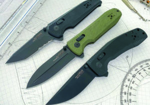 SOG long has been a major player in the production tactical knife arena and the company’s new direction will maintain the company’s position in that all-important factory market. These sleek models are among its latest entries for the fall. From left: Vision XR, Pentagon XR and SOG Tac XR. All feature SOG’s ultra-strong XR lock for superior dependability and ease of release. 