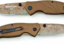 Thumb studs are the mode of opening for the Timberline SOC folding knife.