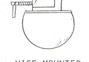 Mounted vise on bowling ball