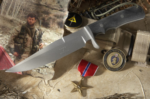 John Horrigan still makes his brother's knife design, the Bob Horrigan Military Figher, for maker's list price $550.