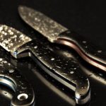 fossilized oak handles knife knives