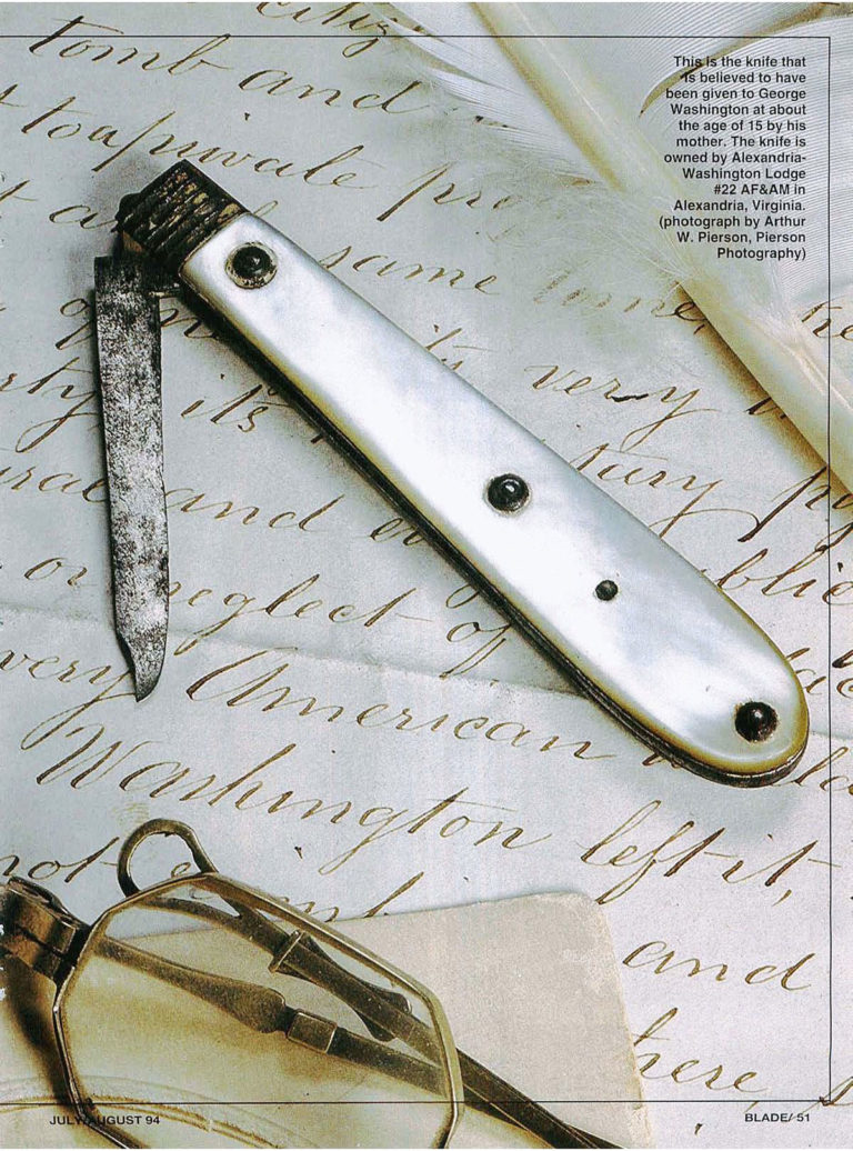 How George Washington’s Penknife Saved the United States of America