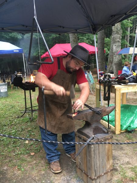 Black Iron Days takes place every August in Grayling, Michigan. David McConnell goes each year to help with bladesmithing demonstrations.